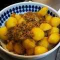たにたーに's cooksnap of when they made ジャガイモのカレーそぼろ煮.