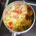 あちたんまん！'s cooksnap of when they made オクラとトマトのふわとろスープ餃子.