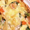 morasu's cooksnap of when they made ブロッコリーとチキンのコロッケ風グラタン.