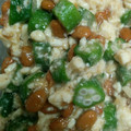marimeri's cooksnap of when they made 無塩料理☆オクラと納豆の白和え♪マクロビ.