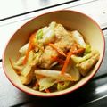 よしみるく's cooksnap of when they made 鶏むね肉とキャベツのニンニク味噌炒め.