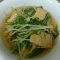 miyarobo's cooksnap of when they made ささっと簡単！水菜と油揚げの煮浸し.