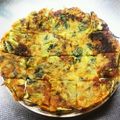 ☆かぼちゃのおばけ☆'s cooksnap of when they made 小松菜とじゃがいもの簡単チヂミ.