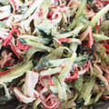 bbkoman's cooksnap of when they made 簡単手間いらずきゅうりとカニカマのサラダ.