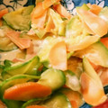 幸ニャンコ's cooksnap of when they made ズッキーニと人参のおかかマヨ和え.
