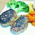 のぞきぱんだ's cooksnap of when they made 舞茸と高野豆腐のハンバーグ.