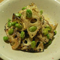 Lila's cooksnap of when they made れんこんと枝豆のマヨポン酢和え.