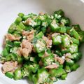 さっちょん☆★☆'s cooksnap of when they made 簡単オクラとツナのワサビ醤油和え.