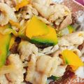 あい紗's cooksnap of when they made オクラでとろっ♪カボチャと豚肉の炒め物.