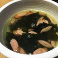 Albanana's cooksnap of when they made ＊わかめとウィンナーのスープ.