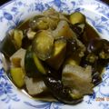 黒茶にゃんこ's cooksnap of when they made 基本の茄子の煮浸しに夏野菜を♪ズッキーニ.