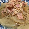 mieとsaki's cooksnap of when they made 大根とベーコンの煮物.