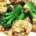 クック7PMYCO☆'s cooksnap of when they made ブロッコリーとエビと卵のオイスター炒め.