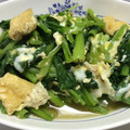 えぞー's cooksnap of when they made 小松菜と油揚げの卵とじ.