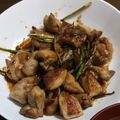ha♡'s cooksnap of when they made 鶏ももとアスパラのマヨポン炒め.