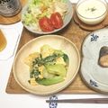 tonapan's cooksnap of when they made 超簡単＆時短☆チンゲン菜＆卵の甘辛炒め♪.