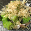 harutama's cooksnap of when they made おくらとみょうがのごま油和え.