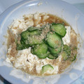 ランランくん's cooksnap of when they made 簡単☆きゅうりと豆腐のゴマたっぷり和え.