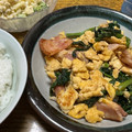 ☆ごましおまめ☆'s cooksnap of when they made ほうれん草とベーコンの炒め物♡.