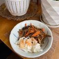 мoᴀ　⋮　𝙻𝚞𝚗𝚌𝚑𐂐⠜໊'s cooksnap of when they made きんぴらごぼうと柿大根サラダ2品☺︎.