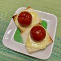 ビートルズ食堂's cooksnap of when they made ミニトマト dé チーズトースト.