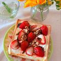 のん♪♪のん's cooksnap of when they made まるで苺タルトみたいなトースト♡.