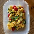 みるく茶's cooksnap of when they made 朝食にズッキーニトマトスクランブルエッグ.