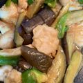 ぽちゃすけ's cooksnap of when they made ■鶏むね肉＆ピーマン＆茄子の甘味噌炒め■.