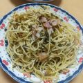 2児ママみきてぃ's cooksnap of when they made 高菜とカリカリベーコンのスパゲティ.