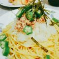 kuroshia's cooksnap of when they made ツナとオクラのおろしパスタ✿～柚子風味～.