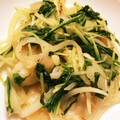 クックHA9F3K☆'s cooksnap of when they made エビと水菜のガーリック炒め.