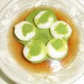 白いぐれーぷ's cooksnap of when they made 黒糖かん入り白玉だんごの抹茶練乳がけ.