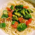 たまごアイス！'s cooksnap of when they made トマトとアボカドの冷製パスタ♪.