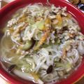 夕飯は６時です's cooksnap of when they made 干し桜えびのエスニックにゅうめん.