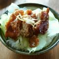 meikaiママ's cooksnap of when they made 梅味噌ニンニクだれでガッツリ☆鶏肉丼.