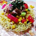 津和野's cooksnap of when they made シーチキンと夏野菜のぶっかけパスタ.