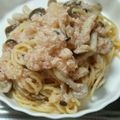 ☆★ケイト★☆'s cooksnap of when they made 我が家流☆ちゃちゃっと明太スパゲティ☆.