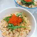 yoama's cooksnap of when they made 鮭とイクラの炊き込みご飯.