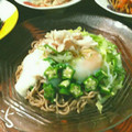 cocoりえ's cooksnap of when they made 豚しゃぶおくらとろろ冷やし蕎麦♥.