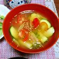 めみたん☆'s cooksnap of when they made 夏野菜とツナ缶で冷や汁♪ご飯も素麺も♪.