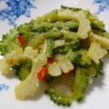タッチの違うオラフ's cooksnap of when they made ゴーヤのガーリックチーズ＆ぺペロンチーノ.