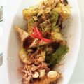 たぼかず's cooksnap of when they made 厚揚げとキャベツのお好み焼き風炒め☆.