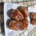 よちりん's cooksnap of when they made 梅だれ絶品♪肉巻き梅おにぎり♪ランチに♡.
