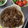 みきかつひろ's cooksnap of when they made 牛肉とごぼうの甘辛炒め.
