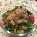 kimikimis's cooksnap of when they made アボカドとトマトのわさび醤油和え.