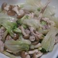 はいりほう's cooksnap of when they made 豚こまとレタスの炒めもの.
