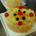 yukinoon's cooksnap of when they made ふんわり洋梨ババロアのシャルロットケーキ.