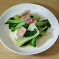 ❤ゆうちゃん❤'s cooksnap of when they made ダラ嫁★チンゲン菜のベーコン炒め.