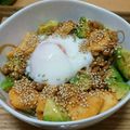 まい0205's cooksnap of when they made やばウマ！！アボガドキムチ納豆丼！！.