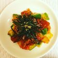 クック0QH6EJ☆'s cooksnap of when they made 簡単美味♪まぐろ☆アボカドのキムチ和え♡.